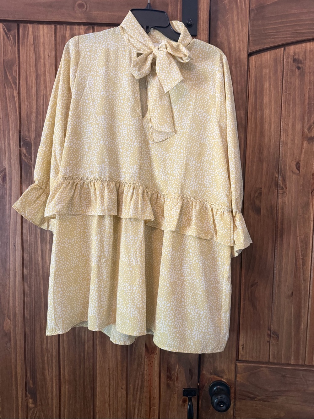 Pinch yellow tunic dress